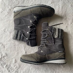 Solomon Hime mid leather CSWP waterproof split suede winter boot 7.5